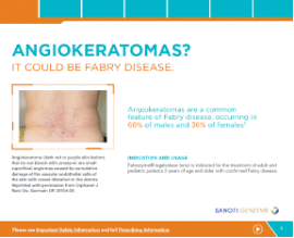 Fabrazyme® (agalsidase beta) dermatology brochure